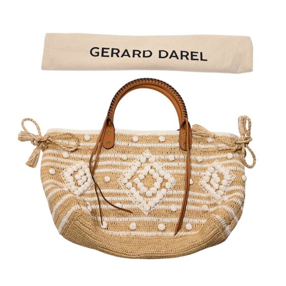 Gerard Darel Handbags - Gerard Darel 24 Raffia Handbag